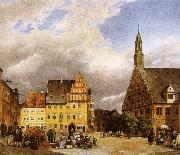 the market place zwickau, where schumann was born johan